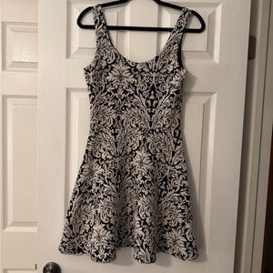 Bar III Black and White Floral Mini Dress